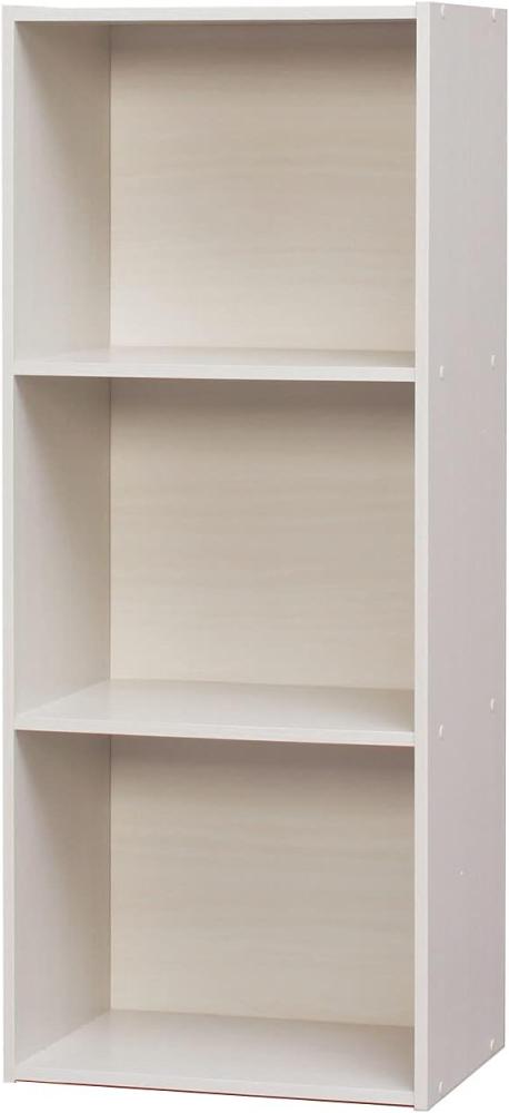 Iris Ohyama, Schrank, 3 Büroregale, Bücherregal, stabil, große Kapazität, multifunktional, massiv, Schlafzimmer, Wohnzimmer – Office Basic Rack - CX-3FN – Eiche weiß Bild 1