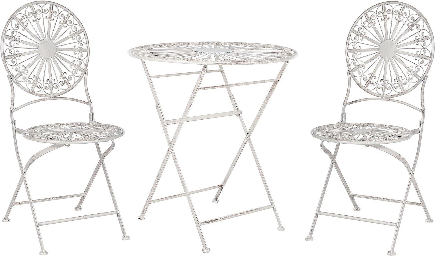 Bistro Set Metall Weiß SCAFA Bild 1