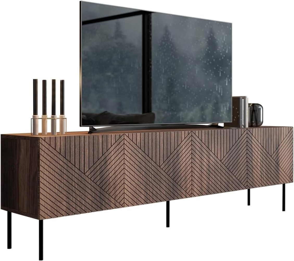 Mirjan24 'Aropo' TV-Lowboard 3D, Nuss braun, 58 x 40 x 191 cm Bild 1