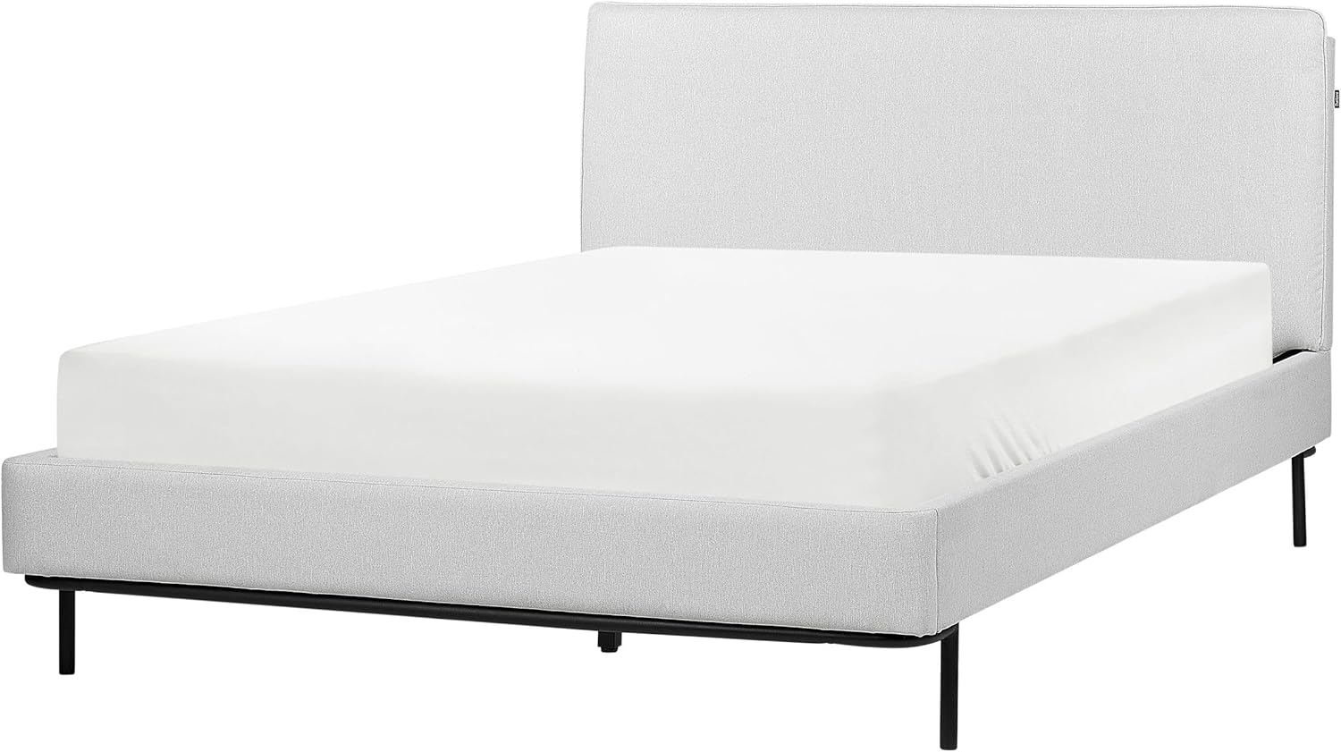 Bett mit Lattenrost CORIO 140 x 200 cm Stoff Hellgrau Bild 1