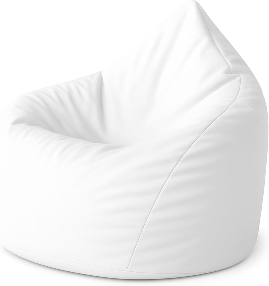 PATCH HOME Patchhome Sitzsack Tropfenform - Weiß für In & Outdoor XXXL 480 Liter - mit Styropor Füllung in 25 versch. Farben und 3 Größen Bild 1