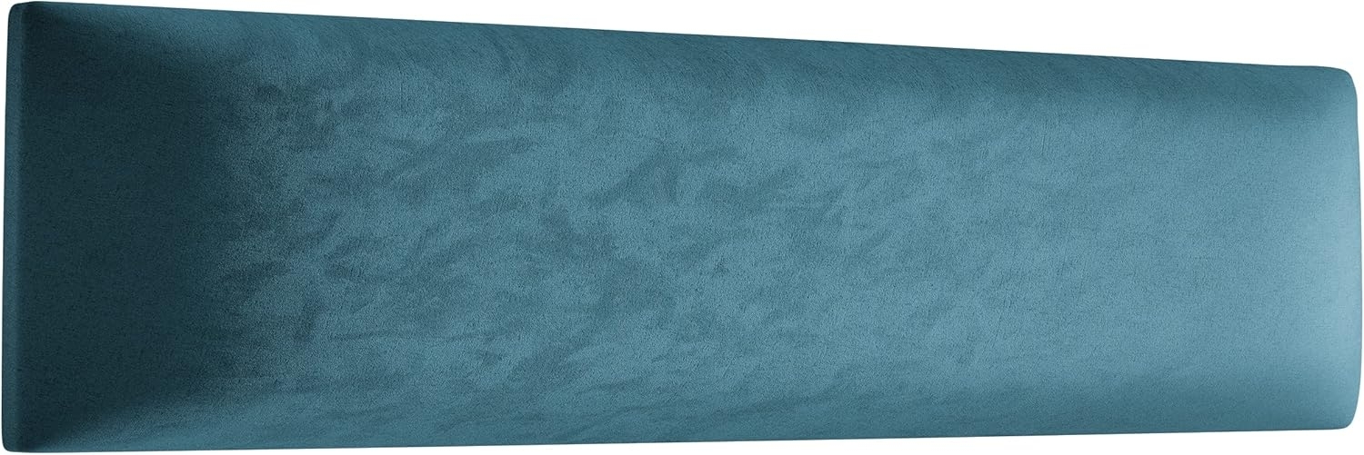 Muralo Samt Wandkissen Stoff Polsterpaneel Schlafzimmer Wohnzimmer Bett Wandpolster Bettkopfteil Lendekissen Modern Luxus Gepolstert Polster Paneel (Meerfarbe, 80x20 cm) Bild 1