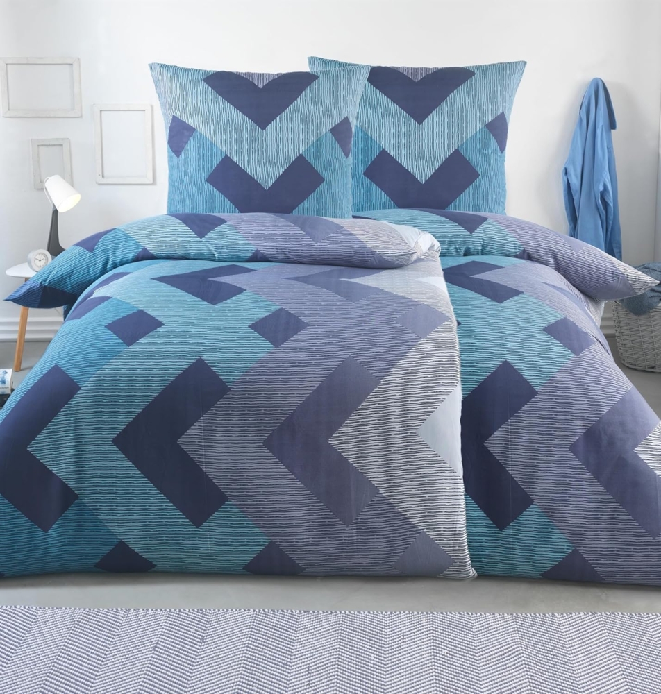 Malika Bettwäsche 2x 135x200 + 2x 80x80 cm atmungsaktiver Bettbezug, moderne Designs, Mikrofaser, 4 teilig, Für Allergiker geeignet, pflegeleicht, angenehm weicher Stoff Bild 1