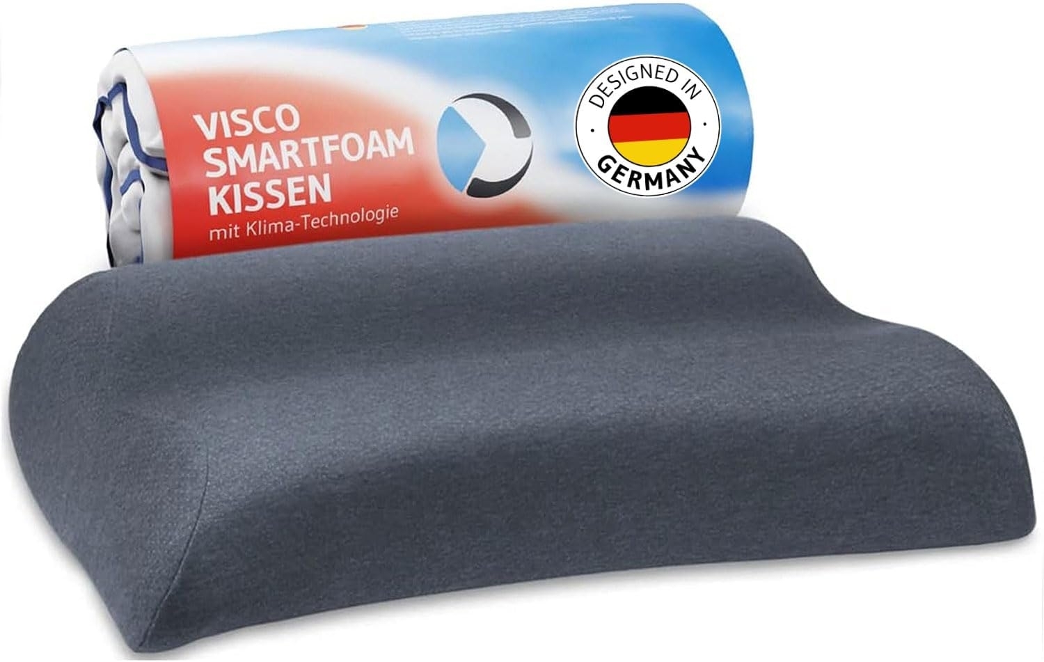 Nackenstützkissen MATAR Kopfkissen, Third of Life, Füllung: Viscoschaum, Bezug: Thermoregulierender Bezug, Nackenwelle & leichter Schulterbogen,Individuell höhenverstellbar Bild 1