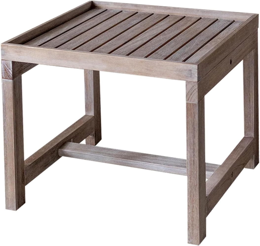 Outdoor Beistelltisch FSC Akazienholz Soho mit Tablett braun 50x50cm Bild 1