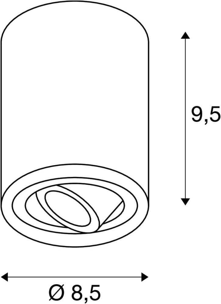 SLV No. 1002012 TRILEDO CL Indoor Deckenaufbauleuchte QPAR51 alu br. max 10W Bild 1