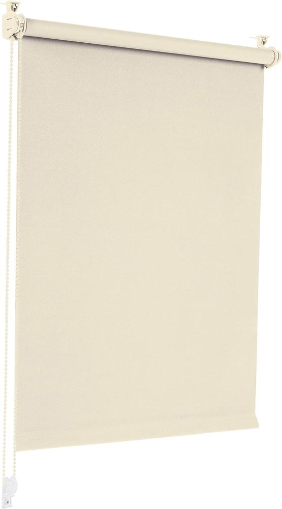 Verdunkelungsrollo Klemmfix ohne Bohren 120cm x 150cm Creme Verdunklungsrollo Fensterrollo Rollo Seitenzugrollo Klemmrollo für Fenster & Tür Bild 1