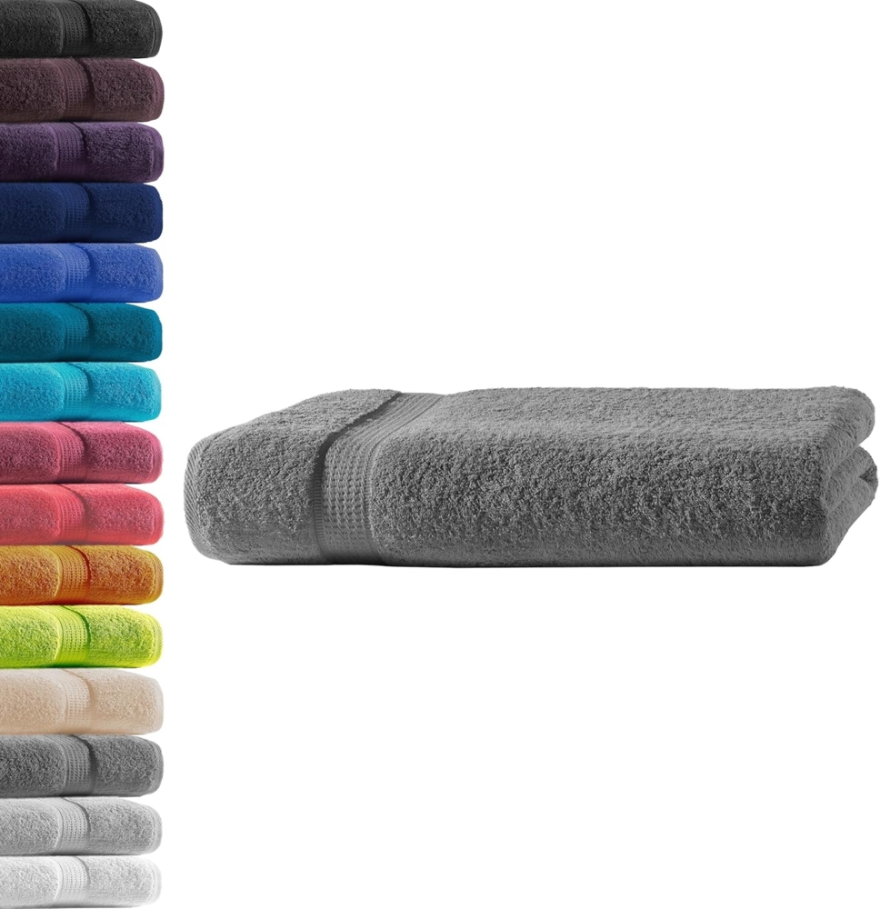 Hometex Premium Textiles Handtuch in Premium Qualität 500 g/m², Feinster Frottier-Stoff 100% Baumwolle, 1x Badetuch, Kuschelig weich, saugfähig, Extra schwere, flauschige Hotel-Qualität Bild 1