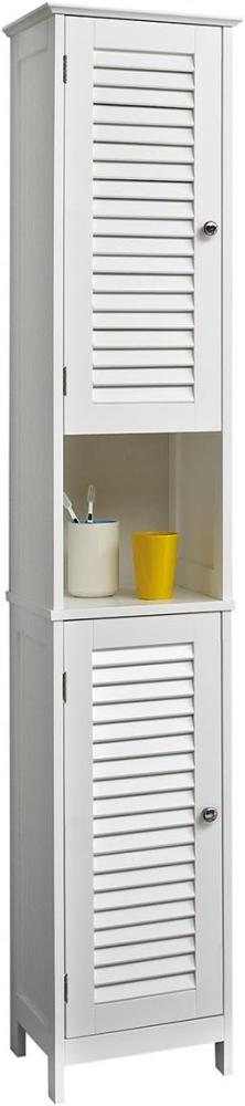 Hochschrank >Jonathan< in Weiß/LI aus MDF - 32 x 170,5 x 30 cm (BxHxT) Bild 1