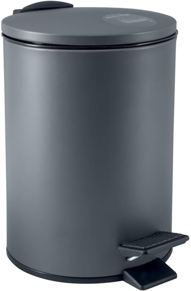 Spirella Kosmetikeimer 3 Liter Edelstahl mit Absenkautomatik und Inneneimer "Adelar" Badezimmer Mülleimer Softclose Abfalleimer anthrazit Bild 1