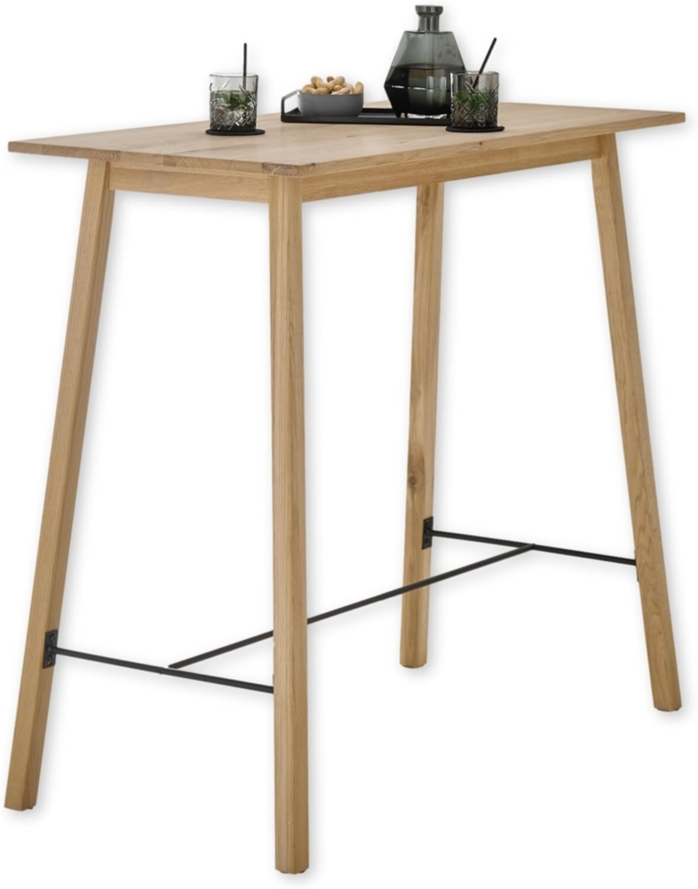 JULES Bartisch aus Massivholz Eiche - Moderner Hochtisch für Küche & Esszimmer - 120 x 104 x 60 cm (B/H/T) Bild 1
