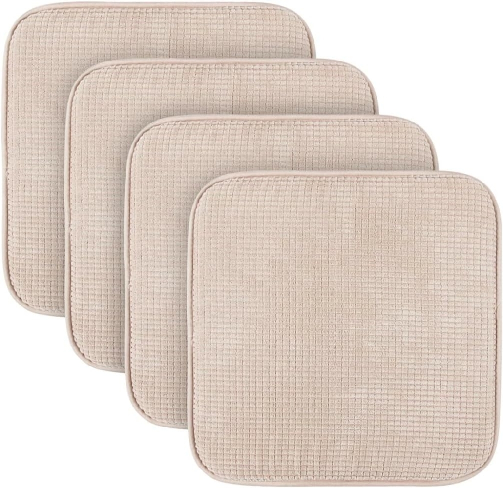 Bestlivings Stuhlkissen Struktur 38x38 cm – Anti-Rutsch-Rückseite, verschiedene Farben & Sets, pflegeleicht, komfortable Polsterung, für Indoor & Outdoor geeignet Bild 1