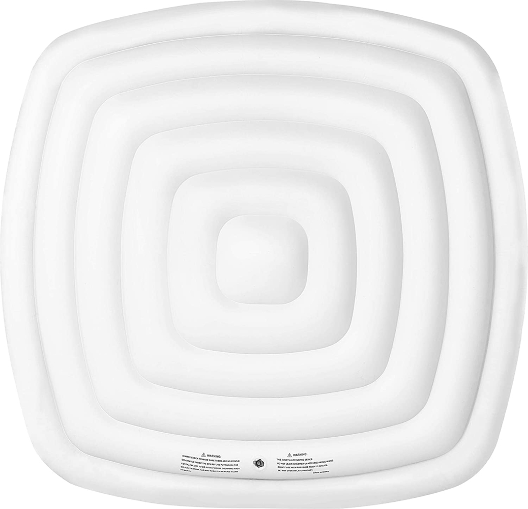 SHATCHI Energiesparende Spa-Abdeckung für Mspa Whirlpool, aufblasbarer Spa-Deckel, schützender Regenüberlauf, Wärmeisolator-Technologie, 4 Personen, quadratische Blase – 126x126 cm Bild 1