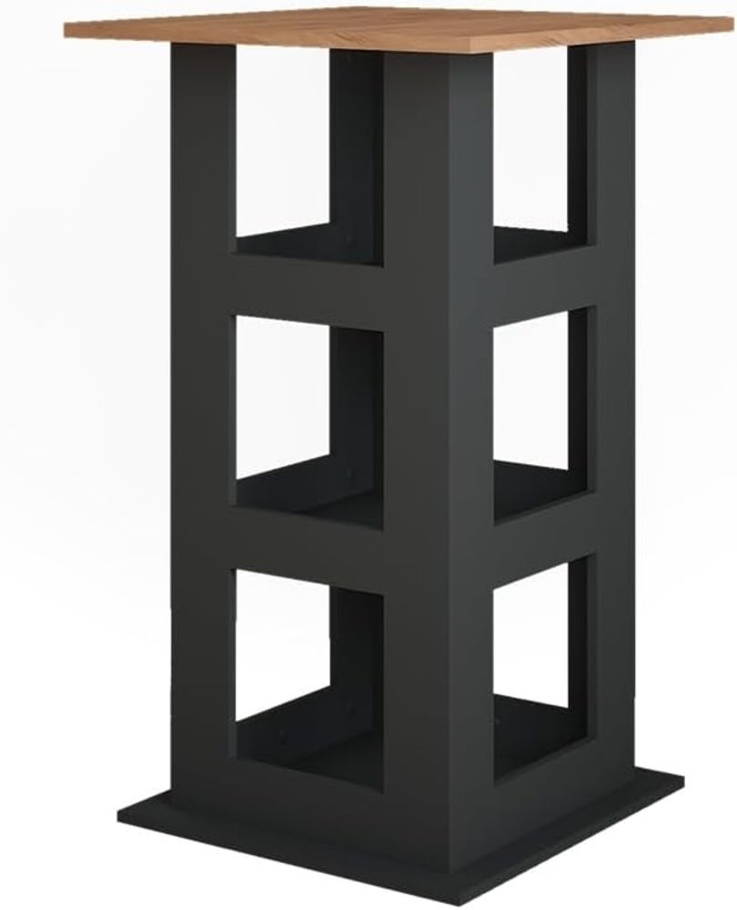 Bartisch Repose Goldkraft Eiche/Anthrazit 65 x 65 cm Vicco Bild 1