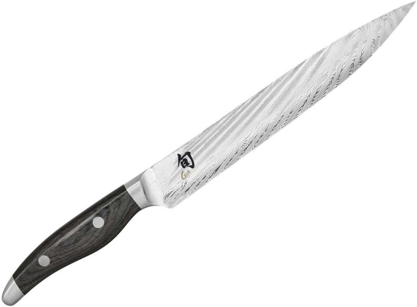 Kai Messer Shun Nagare Schinkenmesser, Fleischmesser, Küchenmesser, Messer, 23 cm, Damaszener Stahl, NDC-0704 Bild 1