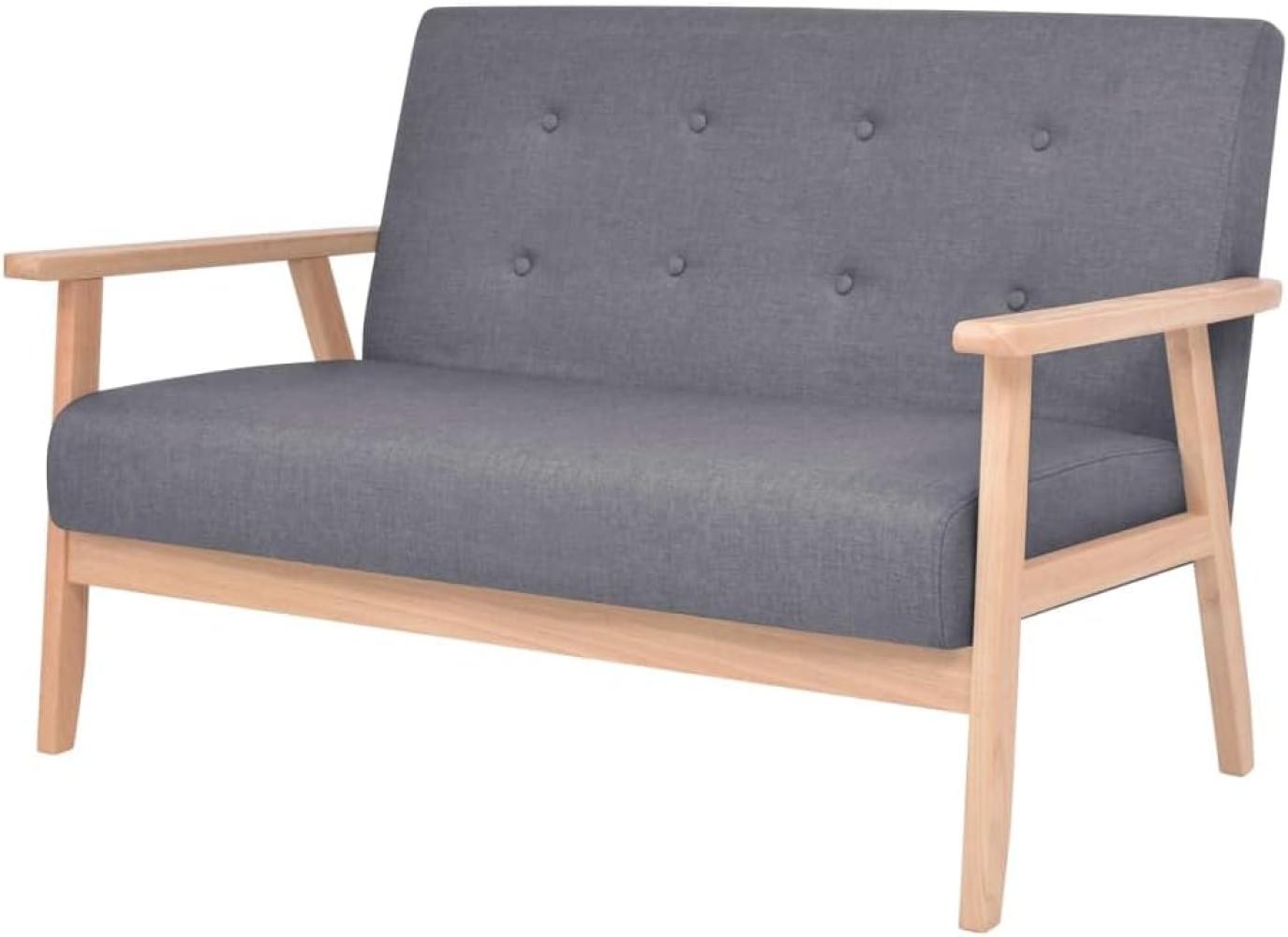 vidaXL 2-Sitzer Sofa Stoff Dunkelgrau [244652] Bild 1