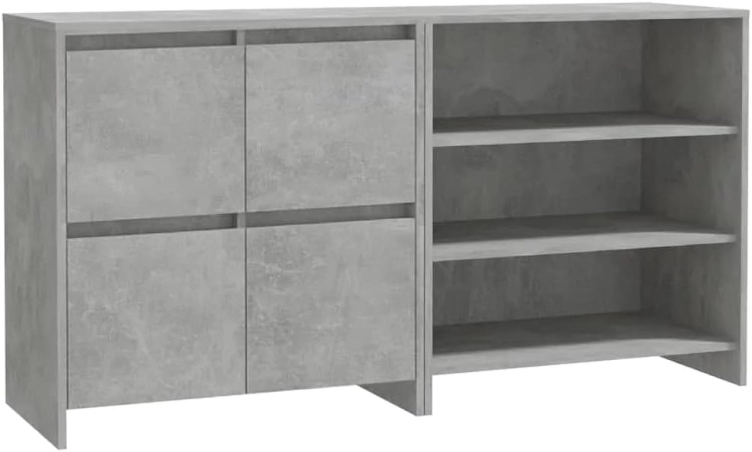 vidaXL 2-tlg. Sideboard Betongrau Holzwerkstoff [3098084] Bild 1