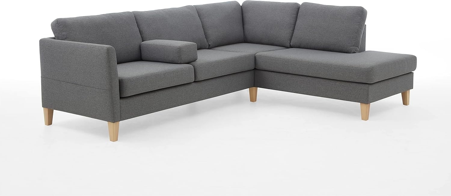 Atlantic Home Collection Ecksofa mit Ottomane rechts Bild 1