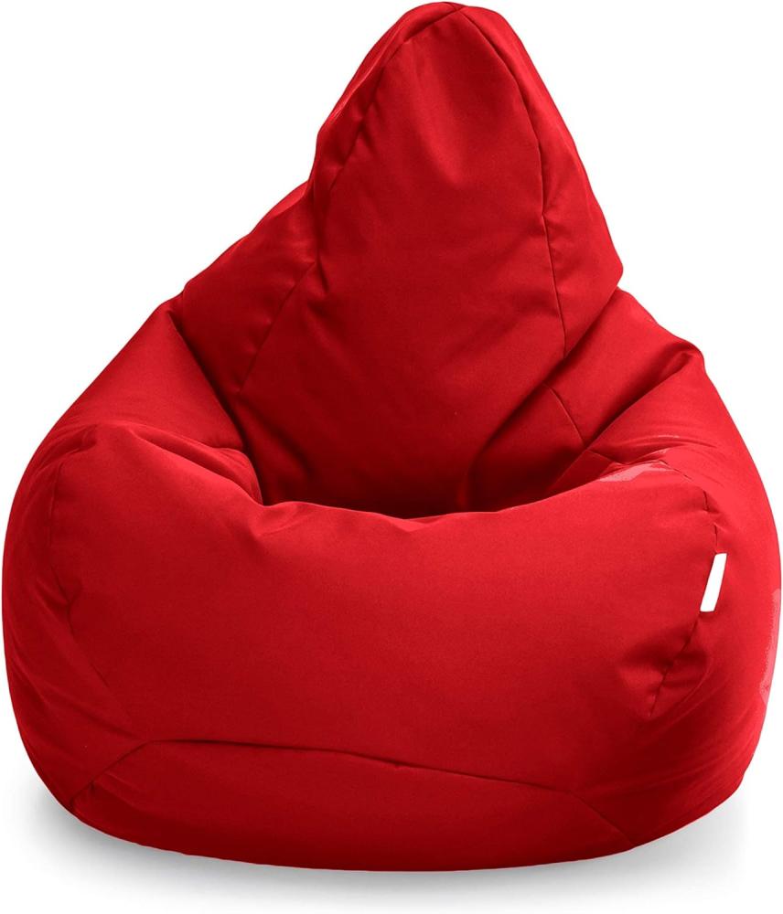 Loft 25 Sitzsack-Spielerstuhl | Sitz Sitzsack für den Innenbereich des Wohnzimmers im Freien | Wasserbeständig | Ergonomisches Design zur Körperunterstützung | Langlebig und Bequem (Rot, Sitzsack) Bild 1