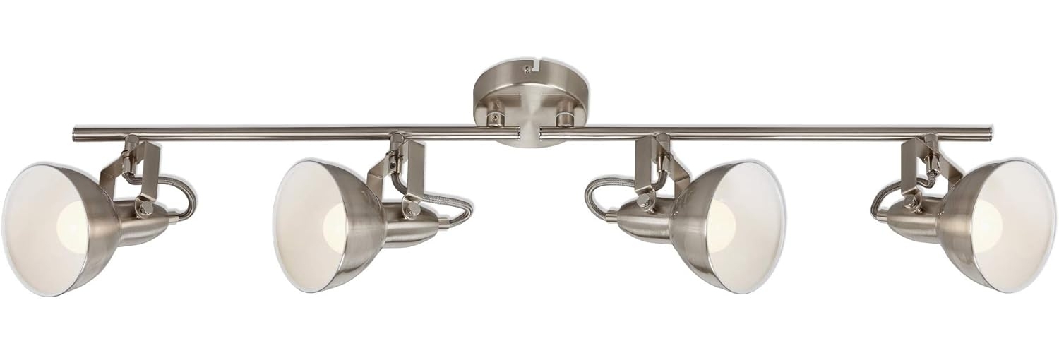 BRILONER - Deckenlampe Vintage schwenkbar, E14 Fassung, max. 40 Watt, Deckenleuchte, Lampe, Wohnzimmerlampe, Schlafzimmerlampe, Küchenlampe, Deckenstrahler, Deckenbeleuchtung, 79x19 cm, Satin-Weiß Bild 1