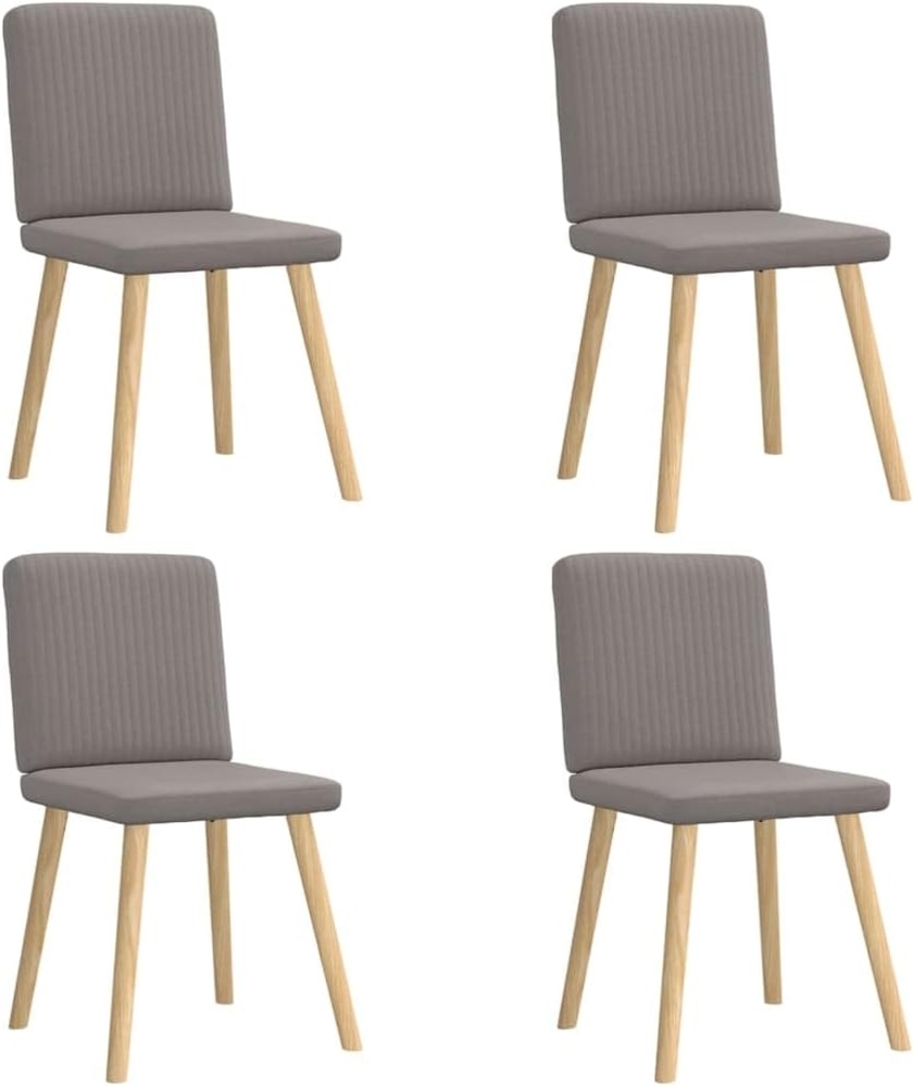 vidaXL Esszimmerstühle 4 Stk. Taupe Stoff 3315303 Bild 1