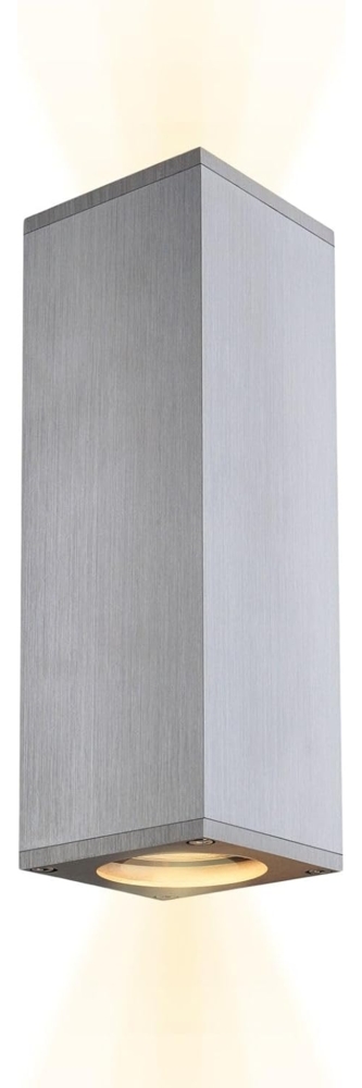 SLV No. 1000329 THEO UP DOWN QPAR51 Wandleuchte alu gebürstet max. 2x50W Bild 1