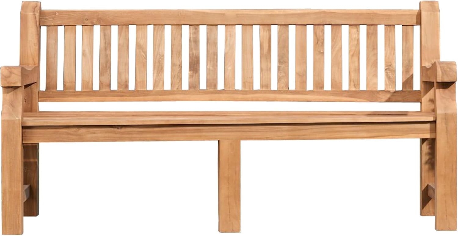 TPFGarden Gartenbank Jacky-N, Teak-Holz Sitzbank massiv Garten Bank Sprossen-Design Breite 220cm Bild 1