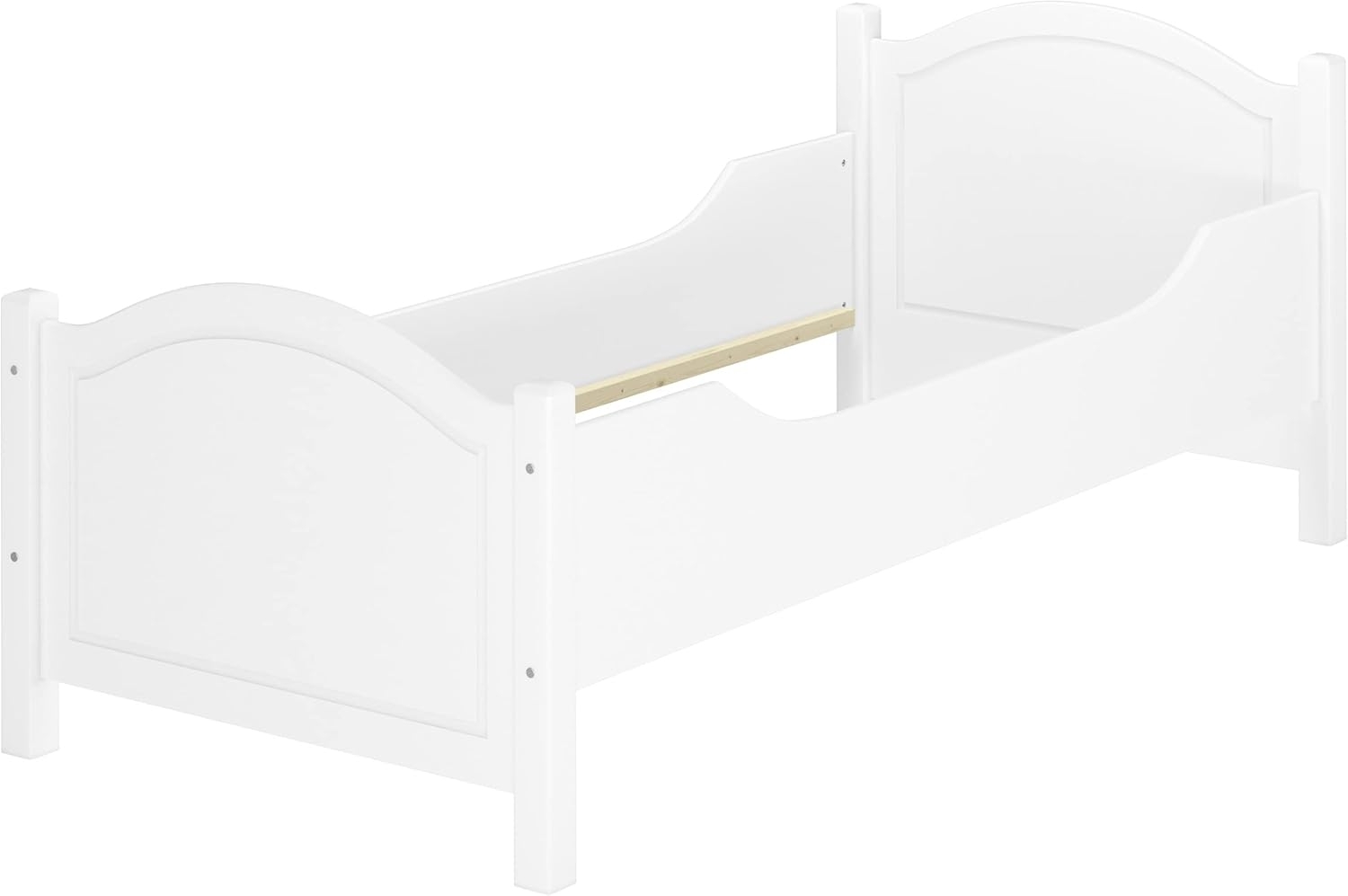 Erst-Holz Seniorenbett extra hoch waschweiß 100x200 Massivholz Holzbett Einzelbett Gästebett 60. 40-10 W oR Bild 1