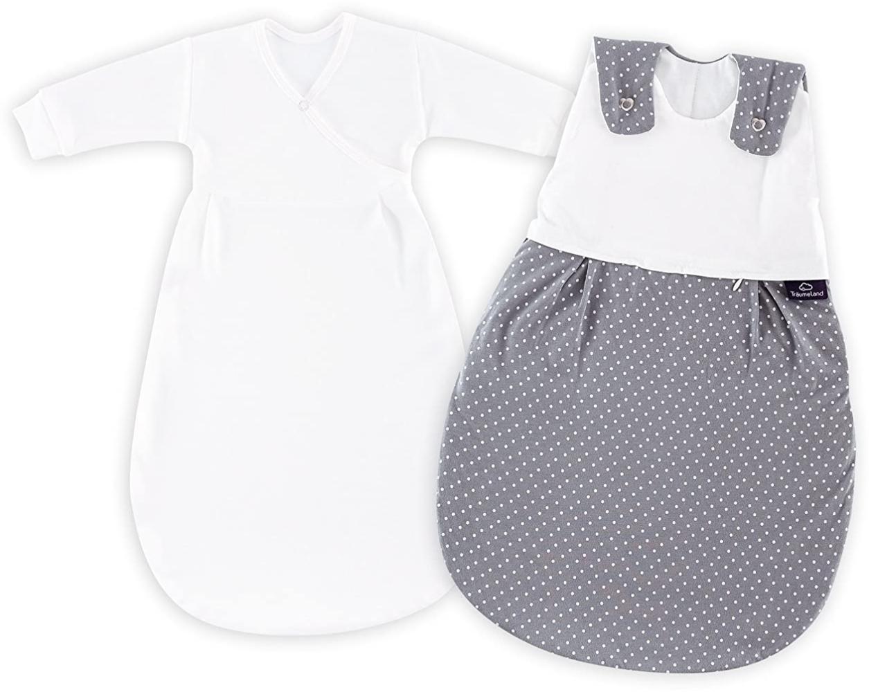 TRÄUMELAND Schlafsack-Set LIEBMICH 2-teilig Pünktchen Grau Größe 44 S0100151 Bild 1
