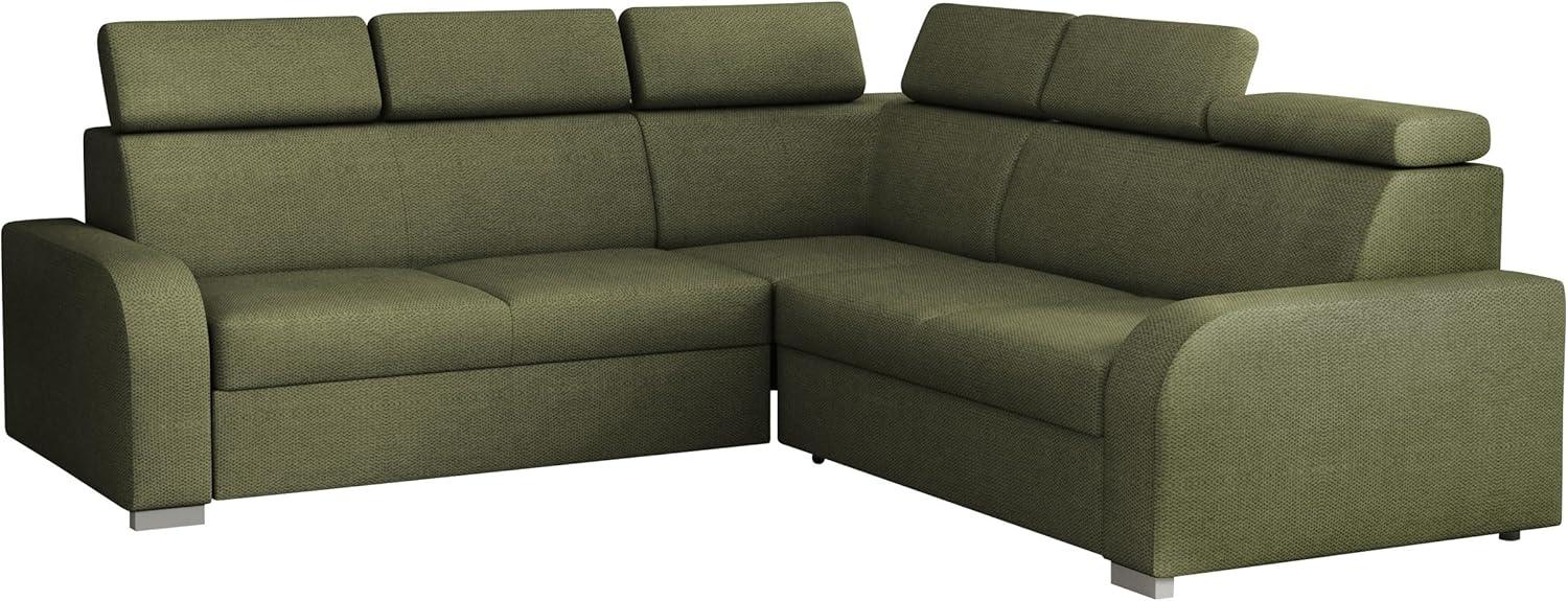 Ecksofa Apollo 2rR2p mit Schlaffunktion und Bettkasten, L-Form, Einstellbare Kopfstützen (Farbe: Crown 11) Bild 1