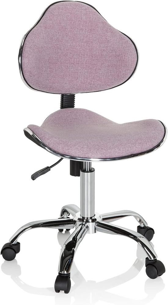 hjh OFFICE Kinder Schreibtischstuhl KIDDY GTI-3 Stoff Rosa Kinderbürostuhl Drehstuhl ergonomisch, mitwachsend, 634131 Bild 1