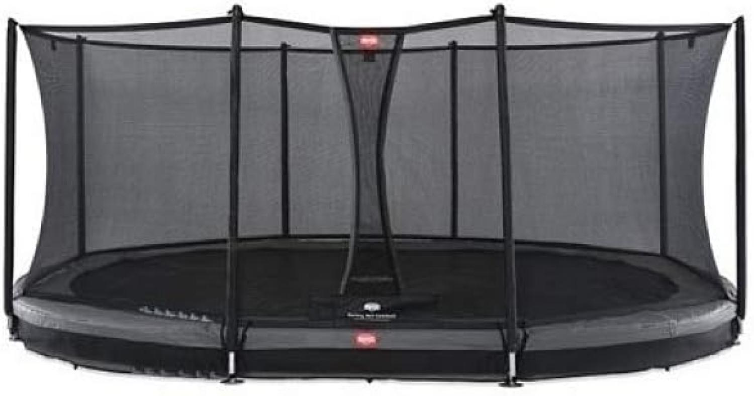 BERG Trampolin InGround oval 520x345 cm grau mit Sicherheitsnetz Comfort Grand Favorit Bild 1