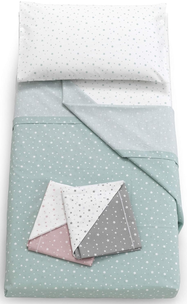 Italbaby 020.1007-003 Bettwäscheset für 3 Teile, grün Bild 1