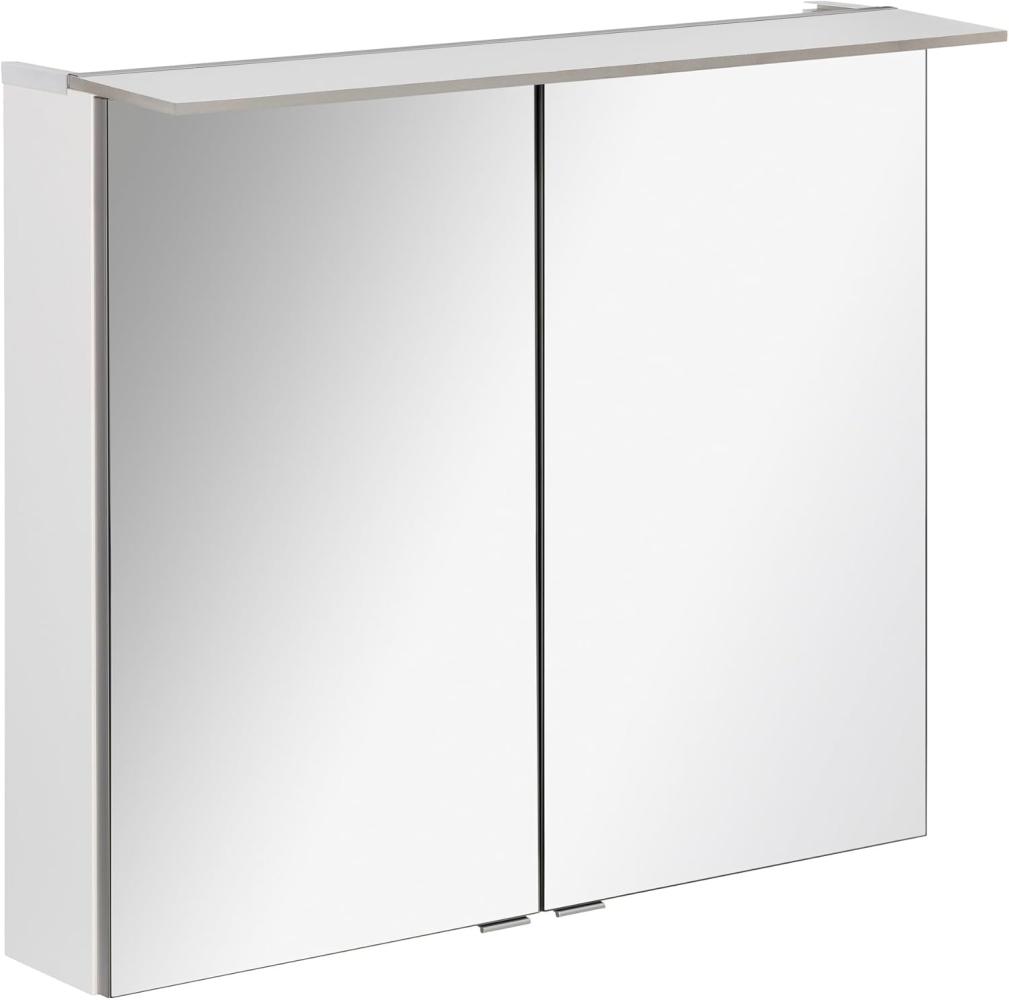 Fackelmann B.PERFEKT LED Spiegelschrank 80 cm breit, Weiß Bild 1