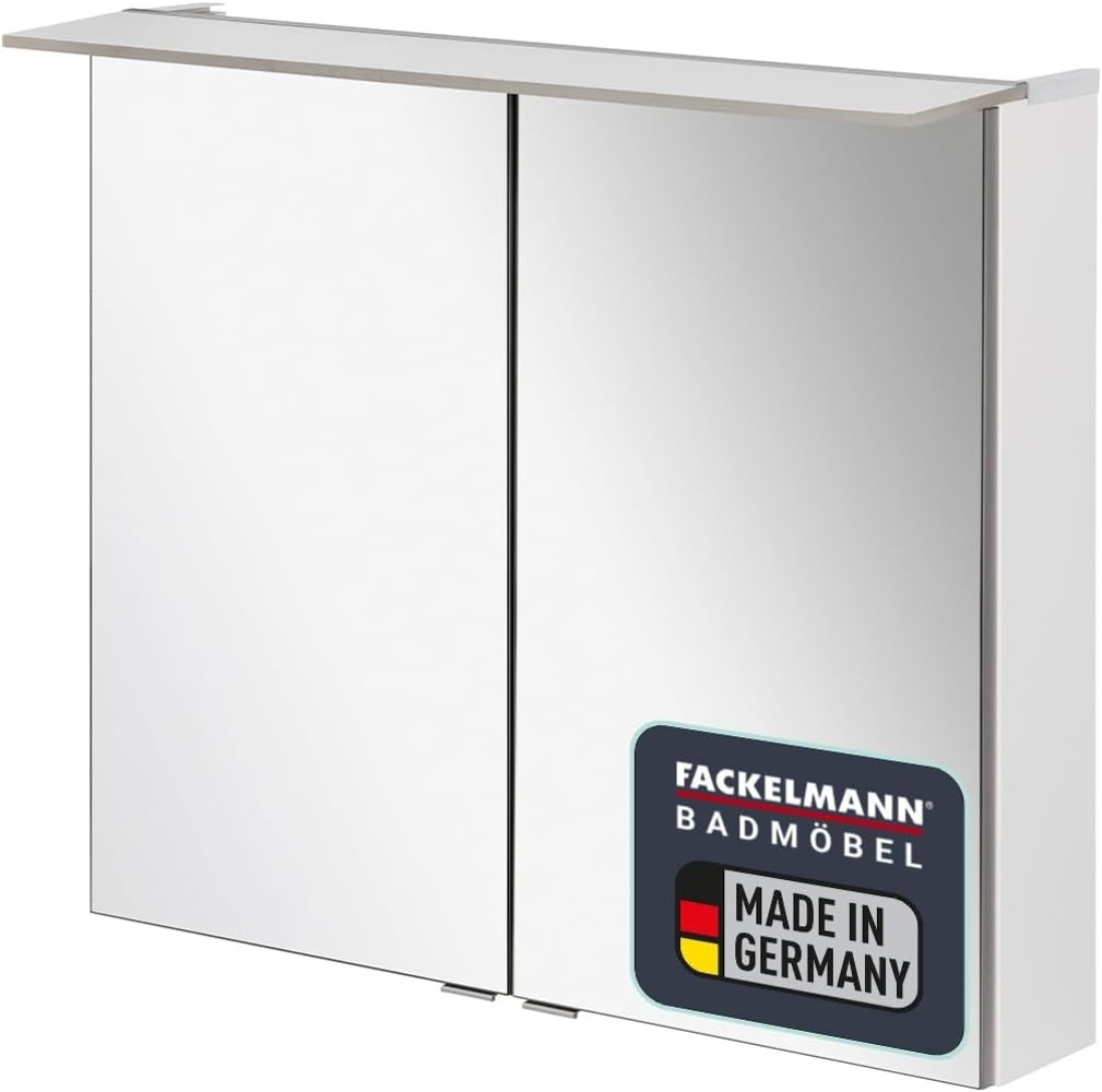 Fackelmann B.PERFEKT LED Spiegelschrank 80 cm breit, Weiß Bild 1