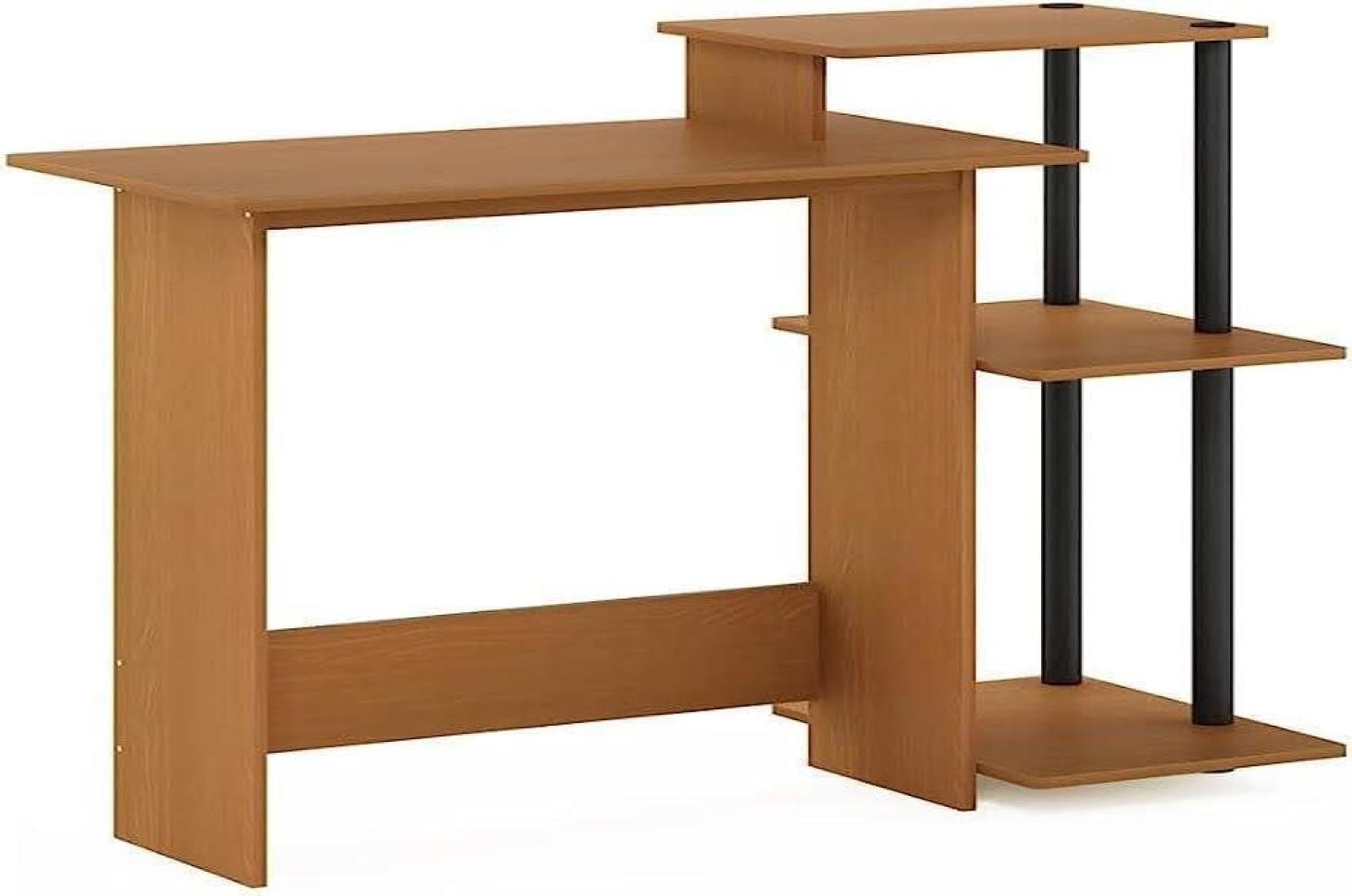 Furinno Computer/Schreibtisch, Verbundholz/ PVC-Rohre Helle Kirsche/Schwarz, 39,6 x 100,6 x 85,3 cm Bild 1