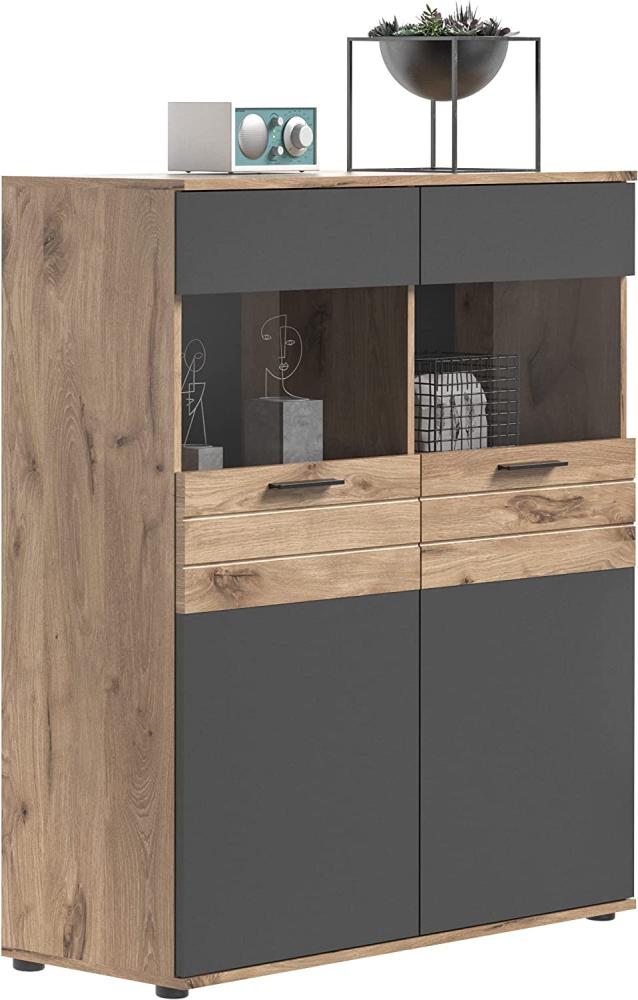 Vitrine Mason II - Nox Oak / Basalt Grau Bild 1