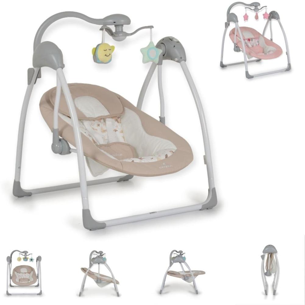 Cangaroo Babywippe elektrisch Jessica Spielbogen Musikfunktion Schaukelfunktion beige Bild 1