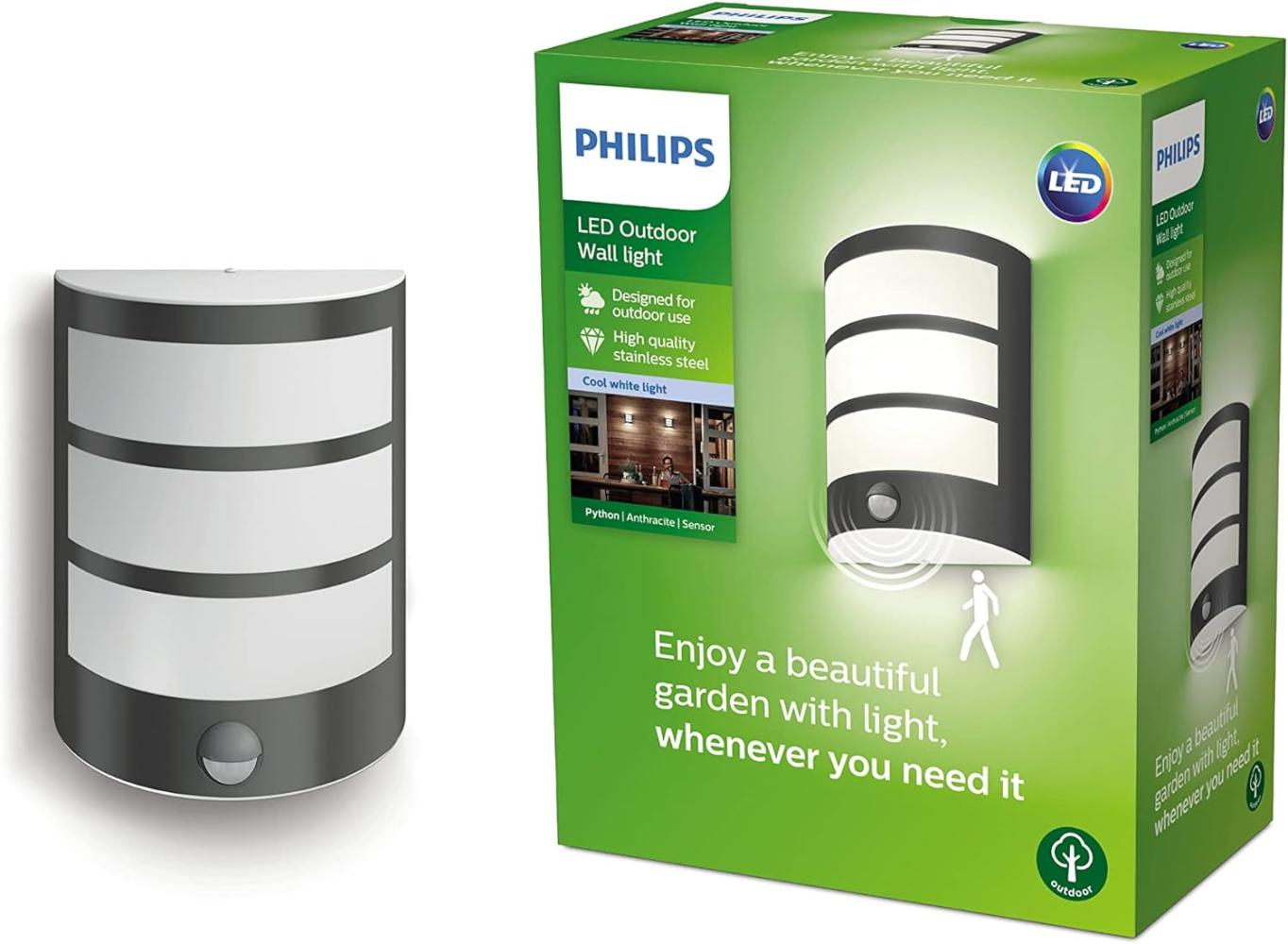 Philips Außenleuchten Wandbeleuchtung für den Außenbereich Grau Weiß IP44 Garten Terrasse II Garten Terrasse Bild 1