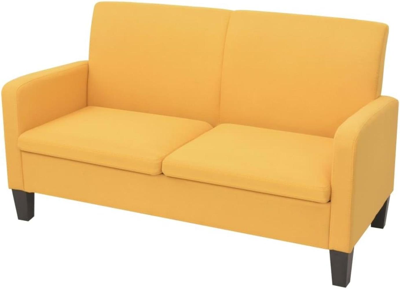 vidaXL Sofa 2-Sitzer 135x65x76 cm Gelb 244710 Bild 1