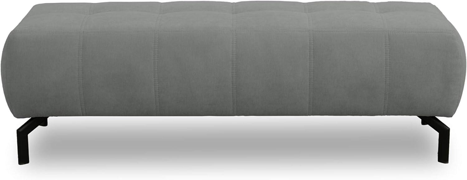 DOMO Collection Cunelli Hocker, Sitzhocker, Fußhocker, 153 x 62 x 45 cm, Polsterhocker in grau Bild 1