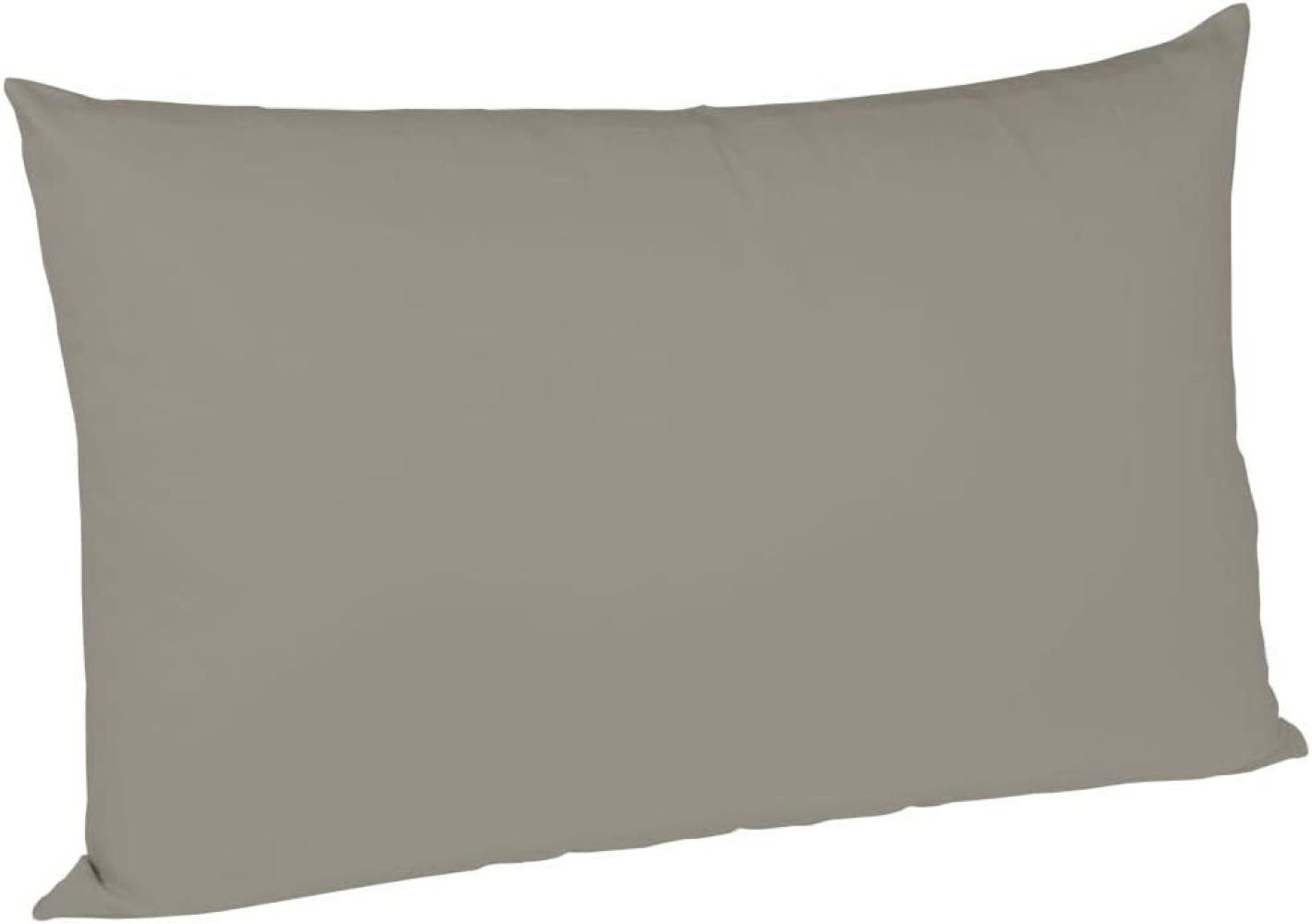 Fleuresse Mako-Satin Kissenbezüge 40x60 cm uni mit RV DP 9021 grau Bild 1