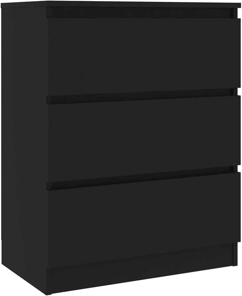 Sideboard Schwarz 60 x 33,5 x 76 cm Spanplatte Bild 1