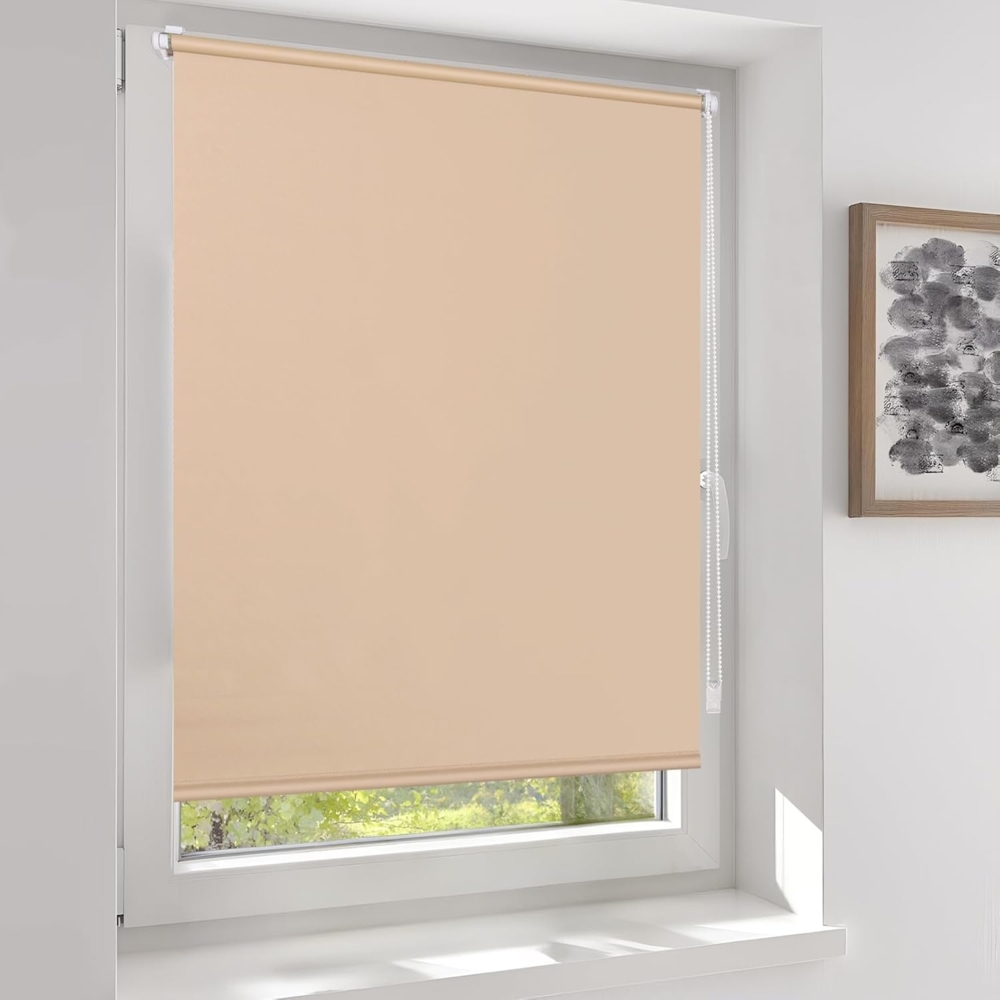 Verdunklungsrollo Verdunklungsrollo ohne Bohren Klemmfix Doppelseitig gleichfarbig, Sekey, Seitenzugrollo Freihängendes Seitenzugrollo, effektiver Sonnenschutz und Sichtschutz, einfache Montage, verdunkelnd Rollos für Fenster und Tür, Seitenzugrollo Bild 1