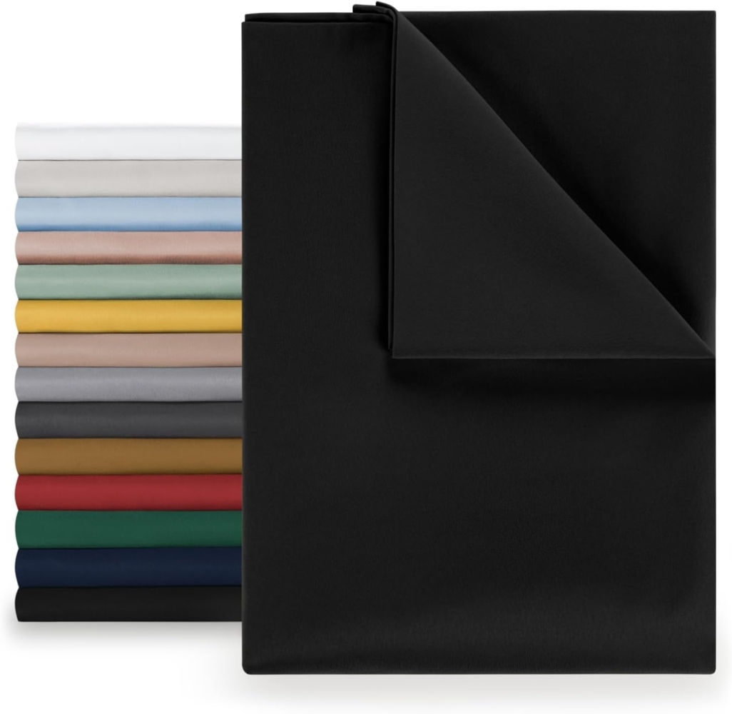 Blumtal Bettlaken Pflegeleichtes Betttuch, Oeko-TEX zertifiziert, Gummizug: ohne, aus weichem, gebürstetem Mikrofaser-Gewebe ohne Gummizug Bild 1