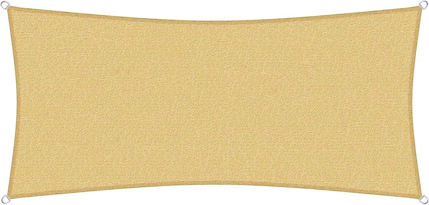 sunprotect 12022 Professional Sonnensegel, 6 x 3 m, Rechteck, wind- & wasserdurchlässig, beige Bild 1