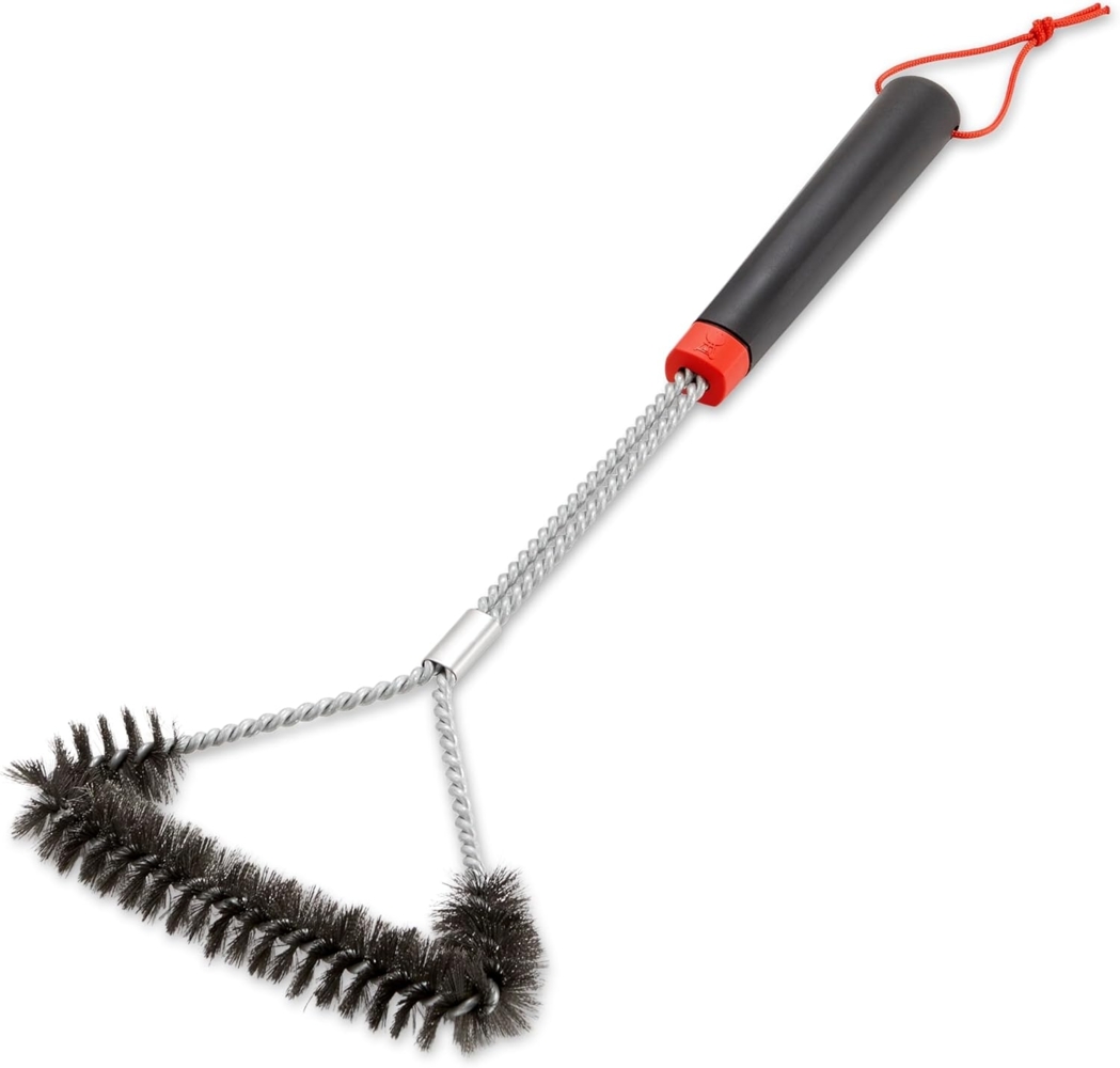 Weber Three-Sided Grill Brush Dreiseitige Grillb rste, 46 cm, Schwarz/Silber, 6278 Bild 1