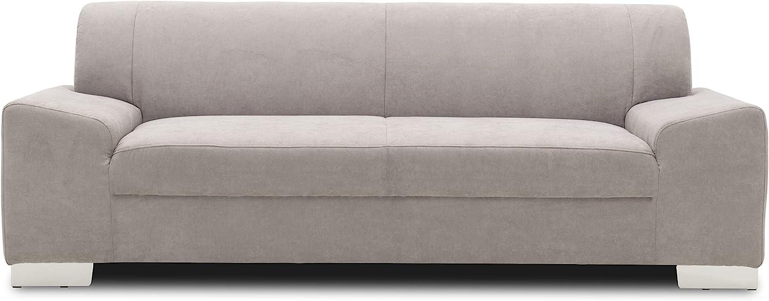 DOMO Collection Sofa Alisson, 3er Couch, 3-Sitzer, 3er Garnitur, 199x83x75 cm, Polstergarnitur in hellgrau Bild 1