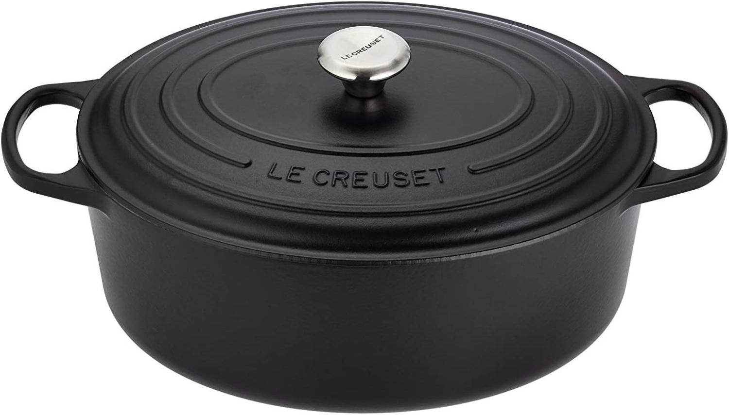 Le Creuset Bräter 'Signature' , Gusseisen , Oval, für alle Herdarten und Induktion geeignet, Schwarz, 35,0 cm Bild 1