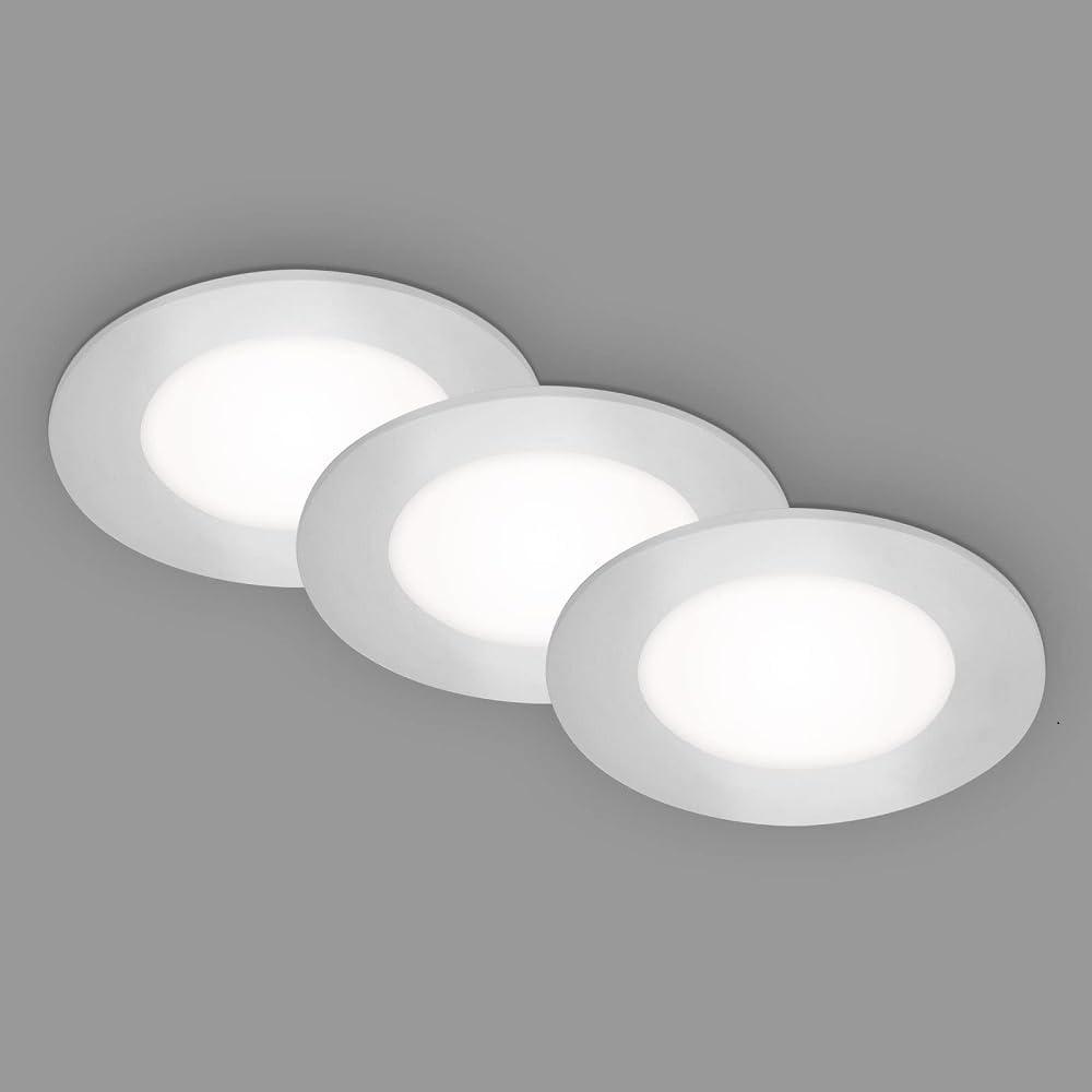 Di-Ka LED Einbauleuchte Slank 3er Set chrom-matt Ø 8,5 cm 3W, neutralweiß Bild 1